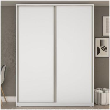Imagem de Guarda Roupa 2 Portas De Correr 3 Gavetas Belluno Rr Móveis Branco