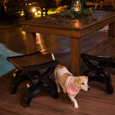 Imagem de Banqueta sem Encosto Madeira Plástica In Brasil Ipê