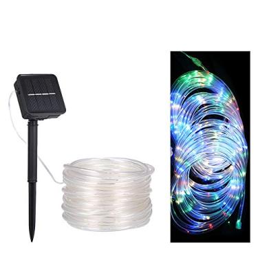Imagem de Luz de Corda LED com Energia Solar 8 Efeitos Iluminação - Econômica em IP65 À Prova d Água Bateria Recarregável Integrada 600mAh para Decoração Feriad
