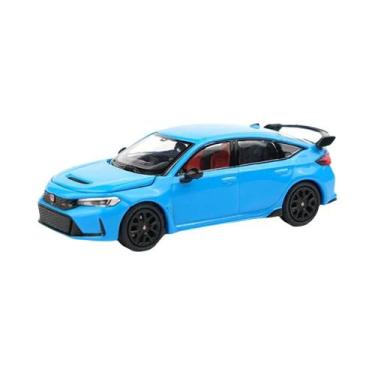 Imagem de Modelo De Carro Em Liga Racing Blue Honda Civic FL5 1/64 Para Adolesce