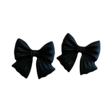 Imagem de Brincos Pendentes Com Laço Preto Para Mulheres, Joias De Moda Vintage 