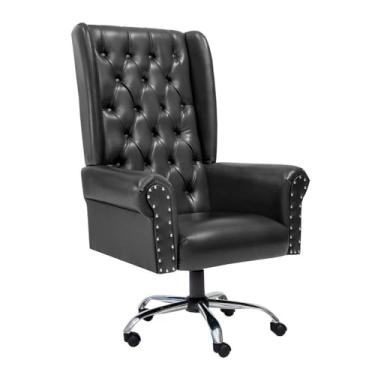 Imagem de Poltrona Presidente Consul Chest Design Clássico Preto