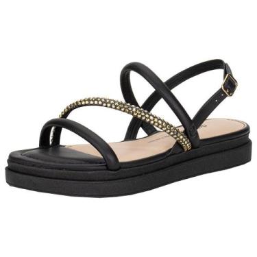 Imagem de Sandália feminina flat dakota y7634, Preto, 38
