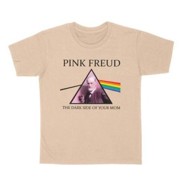 Imagem de Camiseta Pink Freud The Dark Side Of Your Mom Meme Pink Floyd Sigmund 