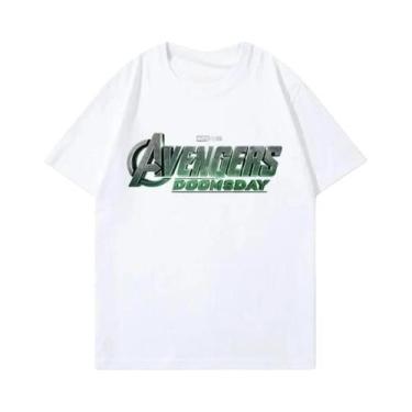 Imagem de Camiseta Marvel Avengers Com Estampa De Letra Doomsday Para Homens E M
