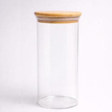 Imagem de Pote Redondo Com Tampa Bambu Hermético 1,1L Original - Boro Capacidade