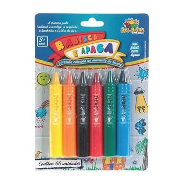 Imagem de Giz Risque e Apague Canetinha Infantil Colorida Kit com 6 (12)