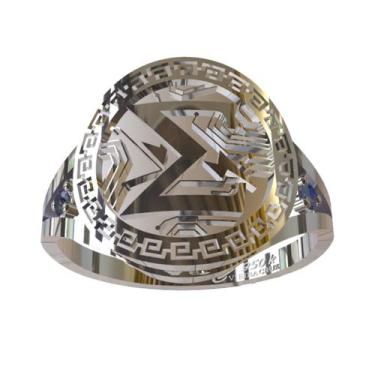 Imagem de Anel De Formatura De Engenharia da Computação Em Prata 950k - Vieira C