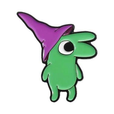Imagem de Broche De Esmalte De Animação De Criaturas Verdes, Pin De Desenho Anim