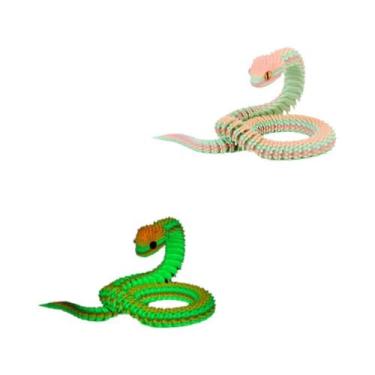 Imagem de Figurinha De Cobra Viper Impressa Em 3D Colorida Com Juntas Móveis, Si