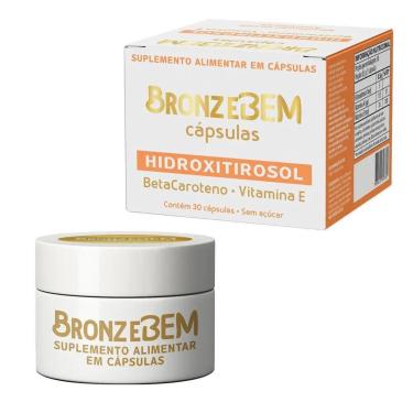 Imagem de Bronze Bem Cápsulas Hidroxitirosol Betacaroteno Vitamina E 30 Cápsulas Bronze Bem-Unissex