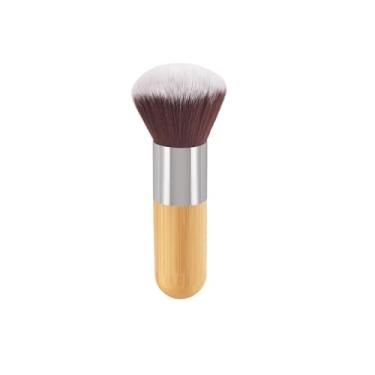 Imagem de Pincel de maquiagem Kabuki Powder Foundation Pincéis de blush facial para misturar blush líquido creme bronzeador
