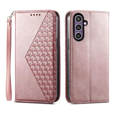 Imagem de Asuwish Capa de telefone para Samsung Galaxy S23 FE 5G capa carteira com protetor de tela de vidro temperado flip alça de pulso porta-cartão de crédito suporte robusto Folio Cell S 23 EF S23FE 23S