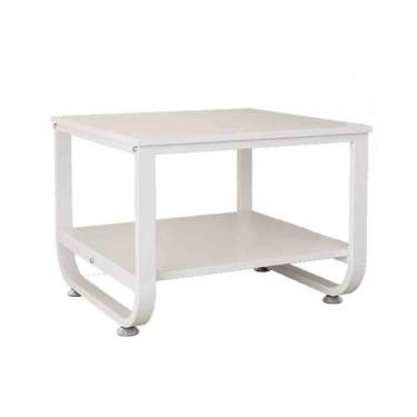 Imagem de Rack de impressora de escritório, escritório, armazenamento doméstico e organização, copiadora, mesa de impressora (branca)