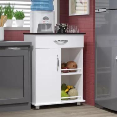 Imagem de Fruteira com Armário Balcão Multiuso para Cozinha e Área de Serviço Suporta Bebedouro
