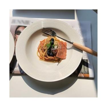 Imagem de x3anggyt5 Pratos de jantar, prato de jantar, prato de cerâmica branco puro, prato de chapéu, prato profundo, sobremesa, bolo, prato de salada, cozinha doméstica, restaurante, prato redondo, pratos de