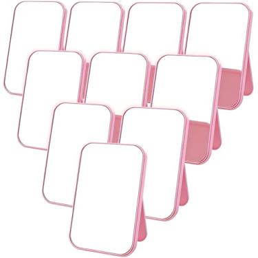 Imagem de Super Ubelle 10 peças de espelhos de festa de spa suprimentos de festa do pijama para meninas suprimentos de festas do pijama rosa espelho de maquiagem a granel para festa do pijama lembrancinhas de