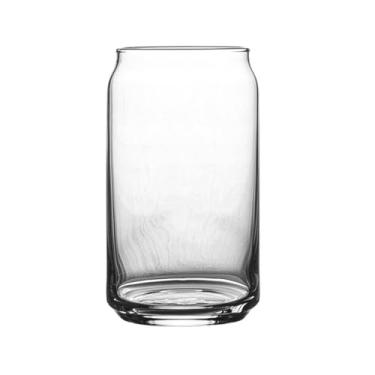 Imagem de Copos de vidro vintage em forma de lata, copos transparentes sem chumbo de 500 ml para coquetéis de chá gelado com suco de água