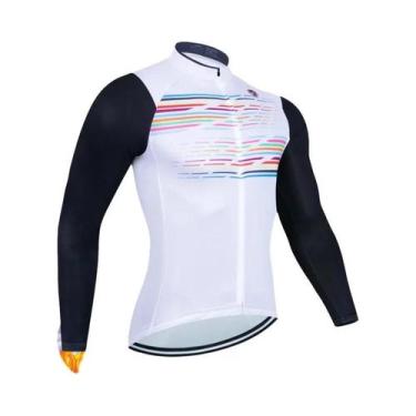 Imagem de Camisa De Ciclismo Térmica Masculina De Inverno Com Forro De Lã, Manga