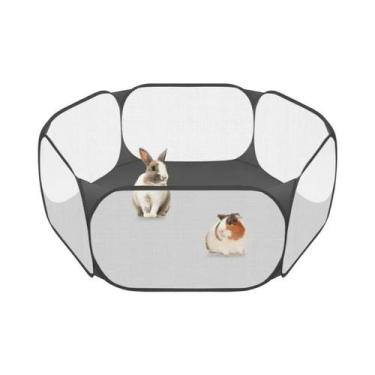 Imagem de Cercado Portátil Transparente Para Gatos, Cães, Hamsters, Coelhos E Po