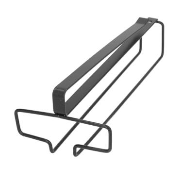 Imagem de Suporte para copo de vinho, ferro para economizar espaço, gancho sob o armário com recurso exclusivo de drenagem, organizador de armazenamento de rolamento de carga forte para cozinha, bar