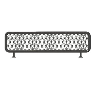 Imagem de Divisórias vazadas de metal para áreas de jantar – Divisória de painel de privacidade para cabine de restaurante, cerca baixa de bancada para bar de hotel, divisor de espaço para maior privacidade e