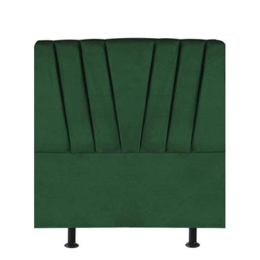 Imagem de Cabeceira Estofada Bélgica 100cm Solteiro Para Cama Colchão Box Quarto Suede Verde - Aurora Line