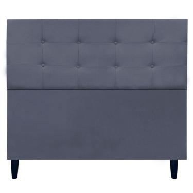 Imagem de Cabeceira Decorativa Ivy Para Cama De Casal 140 Cm Suede Cinza, Suede