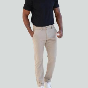 Imagem de Calça Masculina Sarja Elastano Bolso Faca E Embutido com lycra - IZY J