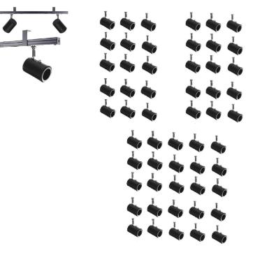 Imagem de Kit 55 Spot Trilho Perfilado Eletro calha Par20 Bulbo OL8