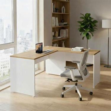 Imagem de Mesa em L para Escritório Diretor 150cm x 120cm de Canto F5 Office R, 