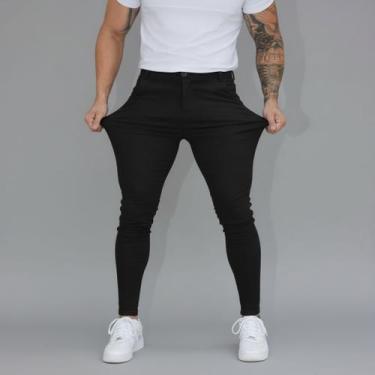 Imagem de Calça Masculina Social Bengaline Skinny - Volgue, Preto, P