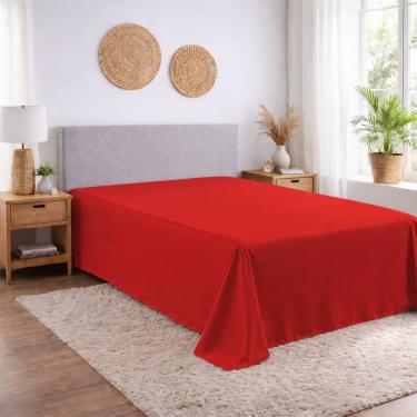 Imagem de Lençol Queen Micropercal 400 Fios Sem Elástico – 1 Peça Alta Qualidade