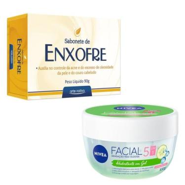 Imagem de Kit Facial Antiacne e Hidratação Sabonete 90g Arte Nativa Creme Nivea 