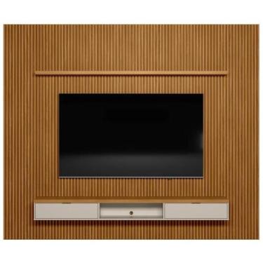 Imagem de Painel Ripado para Tv 75 Pol. com Bancada 297cm Prime Plus L06 Nature/