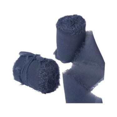 Imagem de Fita De Seda Chiffon Com Bordas Desfiadas Feita À Mão 5M Para Convites