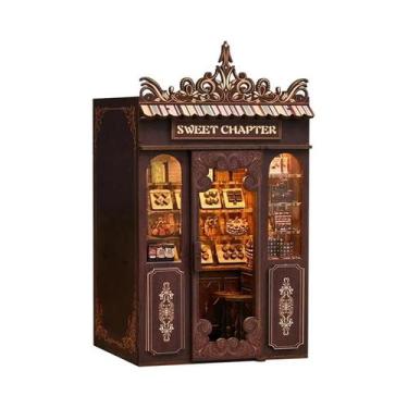 Imagem de Kit De Montagem DIY De Madeira Para Canto De Livros Infantil, Casinhas