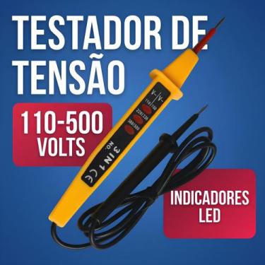 Imagem de Voltímetro 3 em 1 Voltagem AC DC 110 550V Medidor de Tensão com 3 LEDs