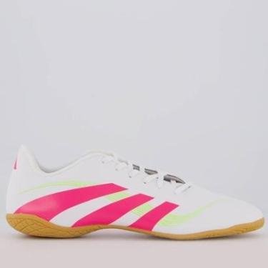 Imagem de Chuteira Adidas Predator Artilheira 25 Futsal Branca e Rosa-Masculino