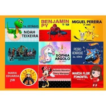 Imagem de Etiqueta Escolar kit com 126 Etiquetas com o seu Personagem-Unissex