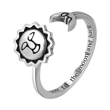 Imagem de Anel Giratório Antiestresse E Antiansiedade Feminino Com Zircônia E Gi