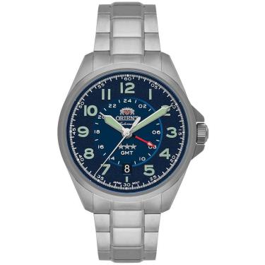 Imagem de Relógio Orient Masculino Ref: Nh3ss017 D2sx Automático Prateado GMT