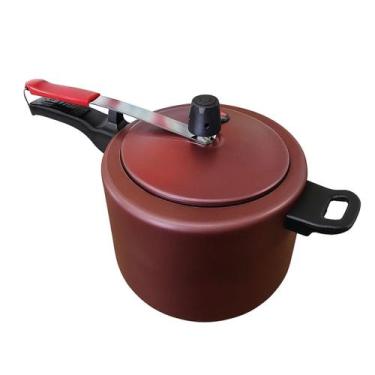 Imagem de Panela de Pressão Antiaderente 4,5 Litros Bordô Alumínio Globo