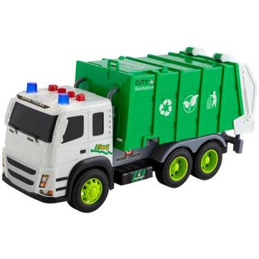 Imagem de Caminhão de Lixo City Sanitation Fricção  - Emite Som e Luz Speed Turb