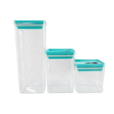 Imagem de Kit Organizador Hermético Dubai Verde Tiffany 5 Litros - UNITERMI