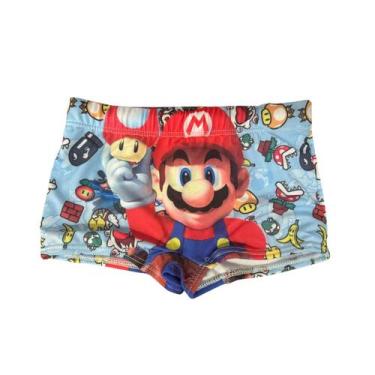Imagem de Sunga Boxer Masculina Infantil Praia Verão Piscina Proteção Uv50+ - So