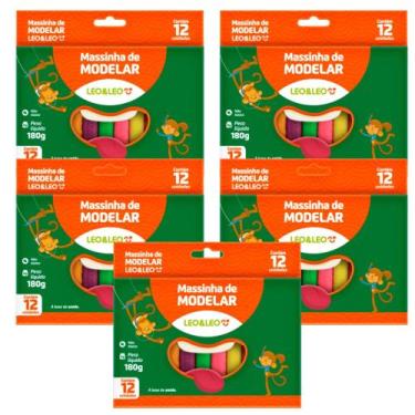 Imagem de COMP Kit 5 Caixinhas de Massa de Modelar 180G (Pacote com 12 unidades)