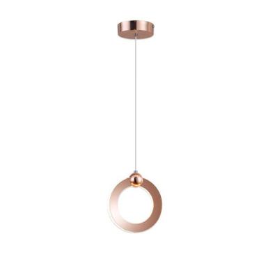 Imagem de Luminária Pendente De Teto Led 15w Pingente Redondo Sala Quarto Balcão