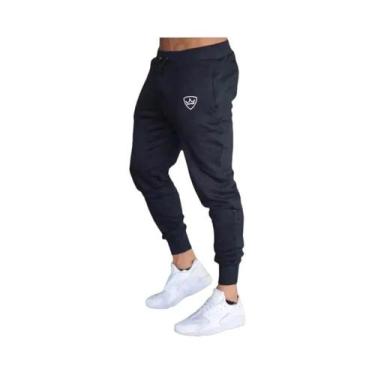 Imagem de Calças De Corrida Masculinas Respiráveis Com Estampa Shield Para Prima