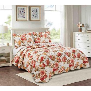 Imagem de Cobre Leito Colcha Solteiro Dupla Face Evolution Patchwork Estampada C